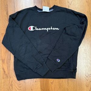 Champion Men's Black Crewneck Sweater